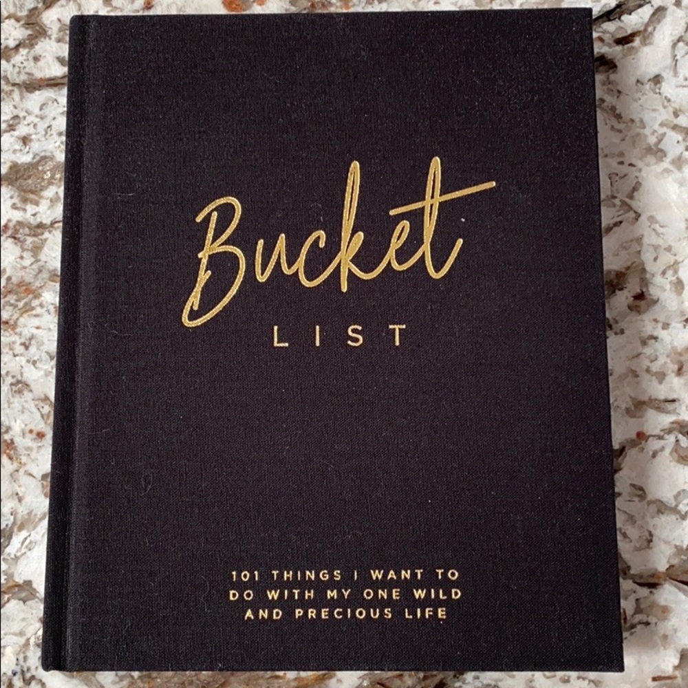‘Bucket List’ Journal, Hardcover Black and Gold